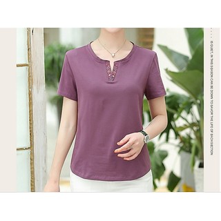 (THANH LÝ) Áo Thun Mềm Đẹp Giản Dị Cho Mẹ SM07
