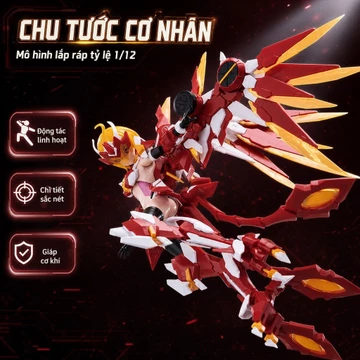 Mô hình lắp ráp cơ nhân nữ Chu Tước nguyên bản Yumodao Mô hình động cơ nhân vật tự chế Mô hình máy bay chiến đấu cơ khí