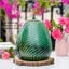 Bình Hoa Gốm Bát Tràng Họa Tiết Nổi Chiếc Lá Dáng Phình Đáy Cao 18-27cm Decor Trang Trí Để Bàn Đẹp