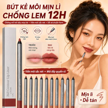 🔥Giá sốc🔥Chống mồ hôi dầu cực đỉnh bút kẻ môi mờ nhung chống lem mùa hè | Chống lem mờ bút kẻ môi không thấm dầu mồ hôi | Lâu trôi mượt mà lên màu rõ nét bút kẻ môi tự nhiên dễ vẽ đỉnh và đường viền