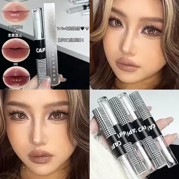 son black rouge son bóng black rouge Cappuvini Houndstooth Áo Mưa Đa Năng Son Bóng Nước Bóng Thủy Tinh Toot Đậm Mờ Mềm Sương Mù Li
