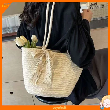 Women's Woven Straw Shoulder Bag – for the Beach
