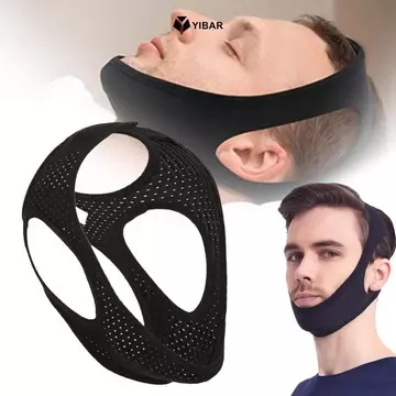 YIBAR Dây đeo cằm để chống ngáy Thiết kế có thể điều chỉnh Hỗ trợ mềm cho máy thở hàm và miệng Hỗ trợ giấc ngủ Mới