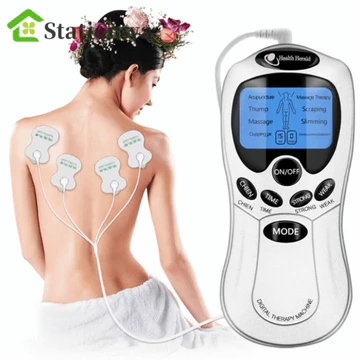 Dụng cụ massage điện STATIONWA, Máy kích thích xung điện tử xung kỹ thuật số, Bộ kích thích điện di động 8 chế độ Thư giãn Máy kích thích cơ Massage cổ