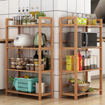 Kệ để đồ đơn giản đặt sàn phòng khách, kệ sách, giá để đồ gia dụng và văn phòng, kệ để đồ nhà bếp, kệ tre nhiều tầng, kệ gỗ.