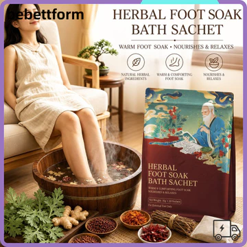 Gói tắm chân LUCKY, Túi ngâm chân gừng pha trộn Mugwort, Túi ngâm cá nhân di động Tiêu Tứ Xuyên Thảo dược khô Túi tắm chân Thư giãn hàng ngày