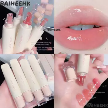 BAIHEIH Lip Tint, Hiệu ứng gương Son bóng thạch lâu trôi, Dụng cụ mỹ phẩm dưỡng ẩm chống thấm nước Son môi lỏng Phụ nữ làm đẹp