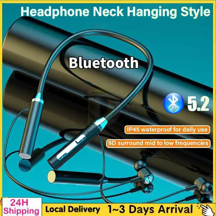 Tai nghe Bluetooth đeo cổ Tai nghe thể thao không dây trong tai Tai nghe âm thanh nổi 9D Tai nghe âm trầm Hi-fi có micrô Tai nghe Bluetooth có micrô