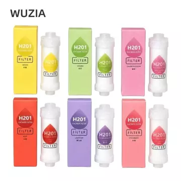 Bộ lọc đầu vòi hoa sen WUZIA Vitamin C, Hộp lọc vòi hoa sen hương thơm cao cấp Spa, Tắm chăm sóc da Khử clo hoa oải hương / Máy lọc vòi hoa sen dâu tây Khách sạn / Ký túc xá