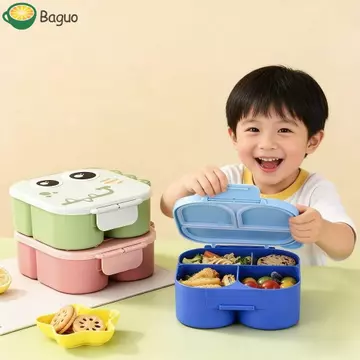 Hộp dã ngoại thực phẩm BAGUO, Hộp cơm trưa khủng long hoạt hình an toàn cho lò vi sóng di động, Bộ đồ ăn Hộp đựng thực phẩm chống rò rỉ an toàn cho thực phẩm Hộp đựng đồ ăn trưa dã ngoại