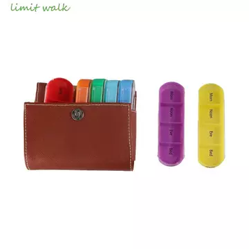 Hộp đựng thuốc hàng tuần GIỚI HẠN WALK, Hộp đựng thuốc 7 ngày có thể tái sử dụng, Hộp đựng thuốc 4 lần một ngày chống bụi tiện lợi Hộp đựng thuốc hàng ngày Du lịch