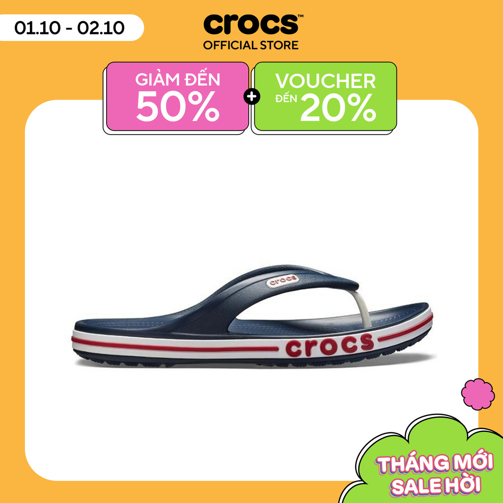 Dép Xỏ Ngón Unisex Crocs Bayaband - Navy/Pepper - 205393-4CC