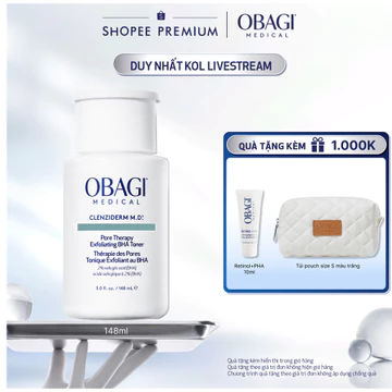 [Obagi - Lucie] [Phiên Bản Mới] Toner BHA giảm mụn Obagi Medical Clenziderm M.D. Pore Therapy Exfoliating BHA 148ml