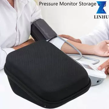 Hộp đựng máy đo huyết áp LINHU, Túi bảo vệ máy đo huyết áp chống sốc tam giác, Vỏ cứng chống nước thiết kế lưới dung tích lớn cho máy đo huyết áp