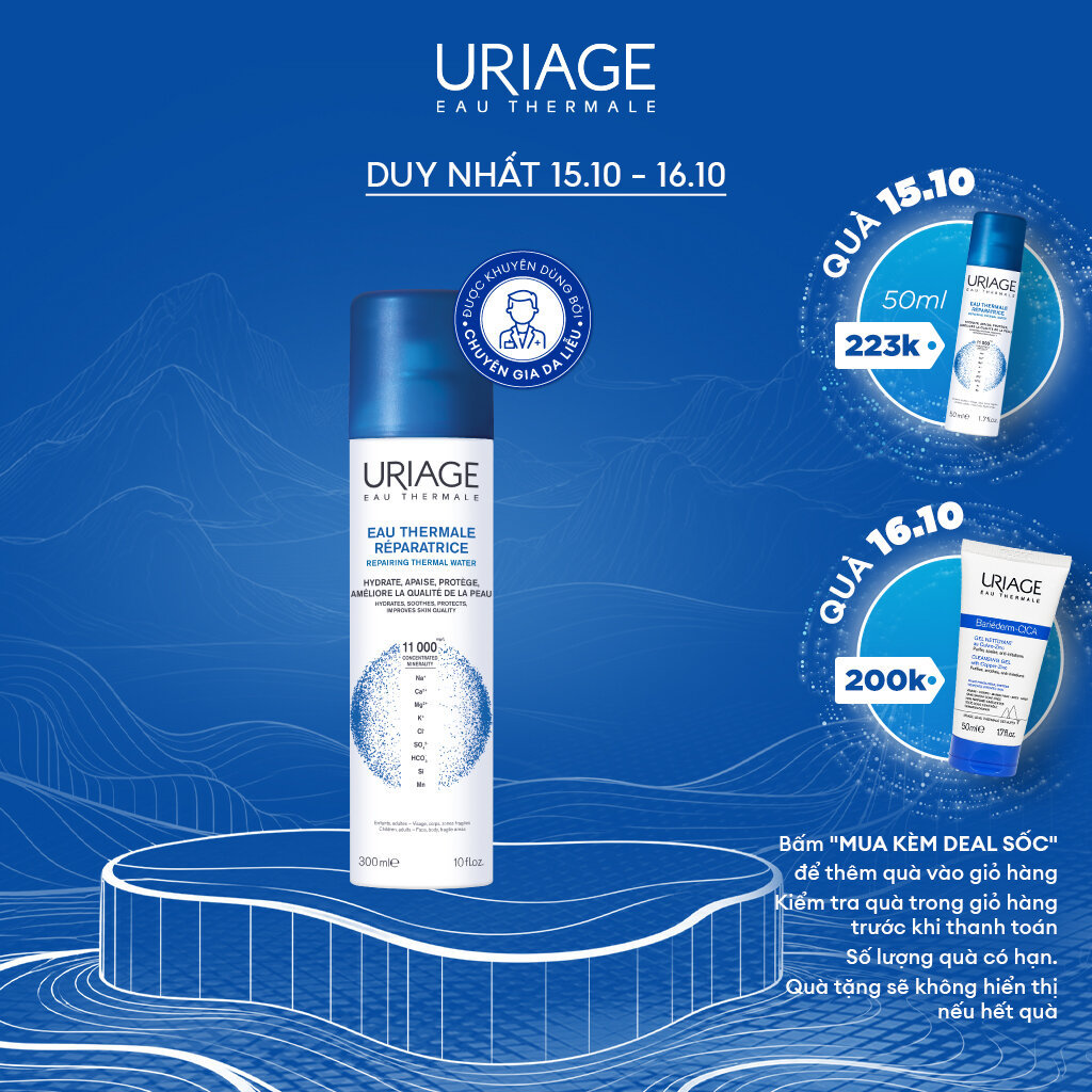 Xịt khoáng cấp ẩm URIAGE THERMAL WATER 300ml