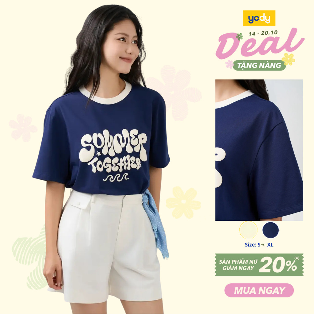 [BST Dream Team Summer] Áo Phông Nữ Yody Summer Together WCTS26S023