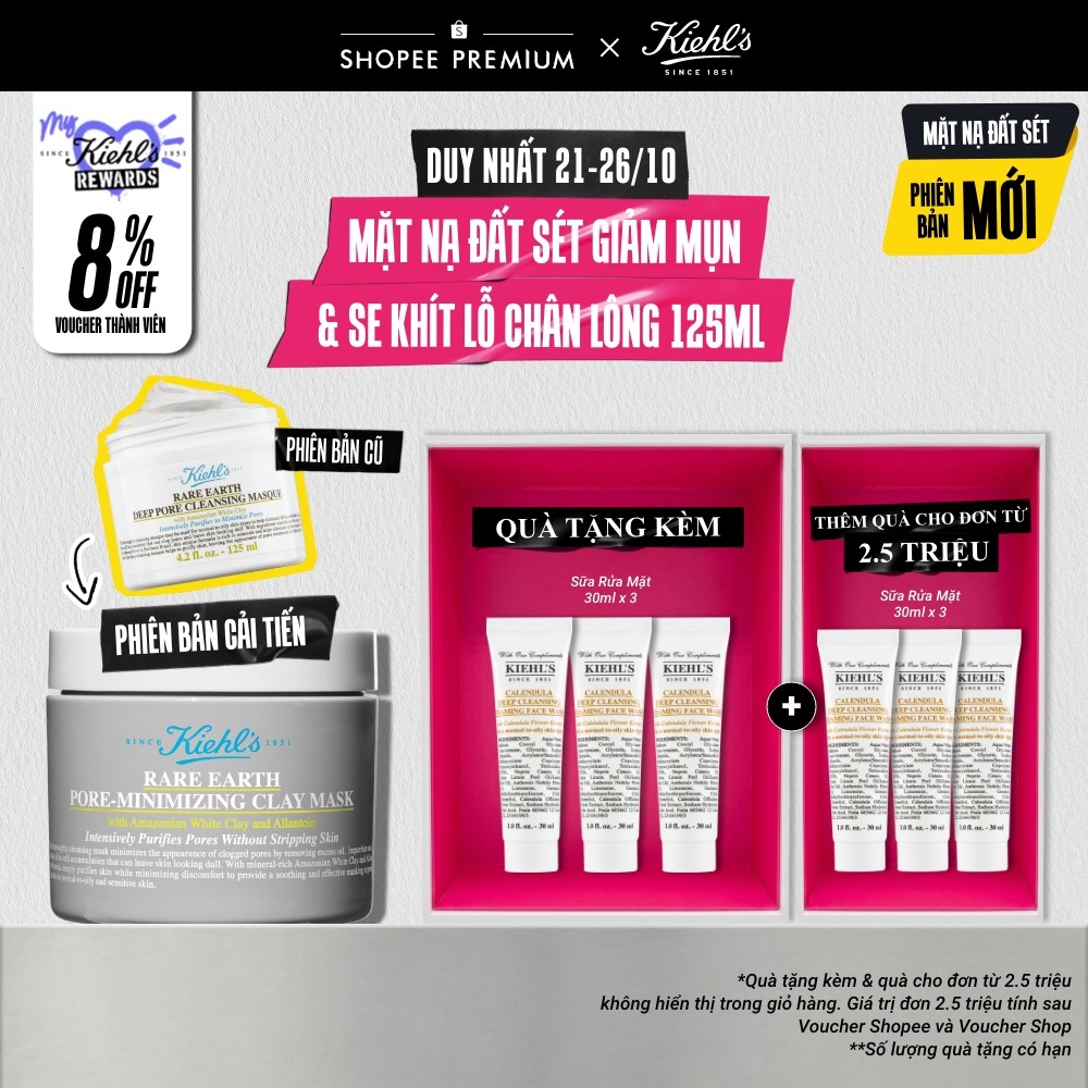 Mặt nạ đất sét Kiehl's Rare Earth Deep Pore Cleansing Masque 125ml