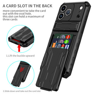 Dành Cho iphone 17 Pro Max / 17 Air Case Có Giá Đỡ Thẻ Khe Cắm Quân Sự Hạng Nặng Chống Sốc Cứng Bảo Vệ Dày