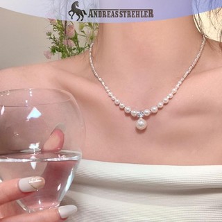 Onetimingfine Thời Trang Cao Cấp Cảm Giác Ngọc Trai Vòng Cổ Dành Cho Nữ Bé Gái Đơn Giản Ngọc Trai Mặt Dây Chuyền Xương Đòn Dây Chuyền Trang Sức Dự Tiệc Phụ Kiện Quà Tặng VN