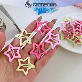 Onetimingfine 10 Cái / bộ Ngôi Sao Đầy Màu Sắc Dễ Thương Pentagram Y2k Ngôi Sao Năm Cánh Bobby Snap Kẹp Phụ Kiện Tóc VN