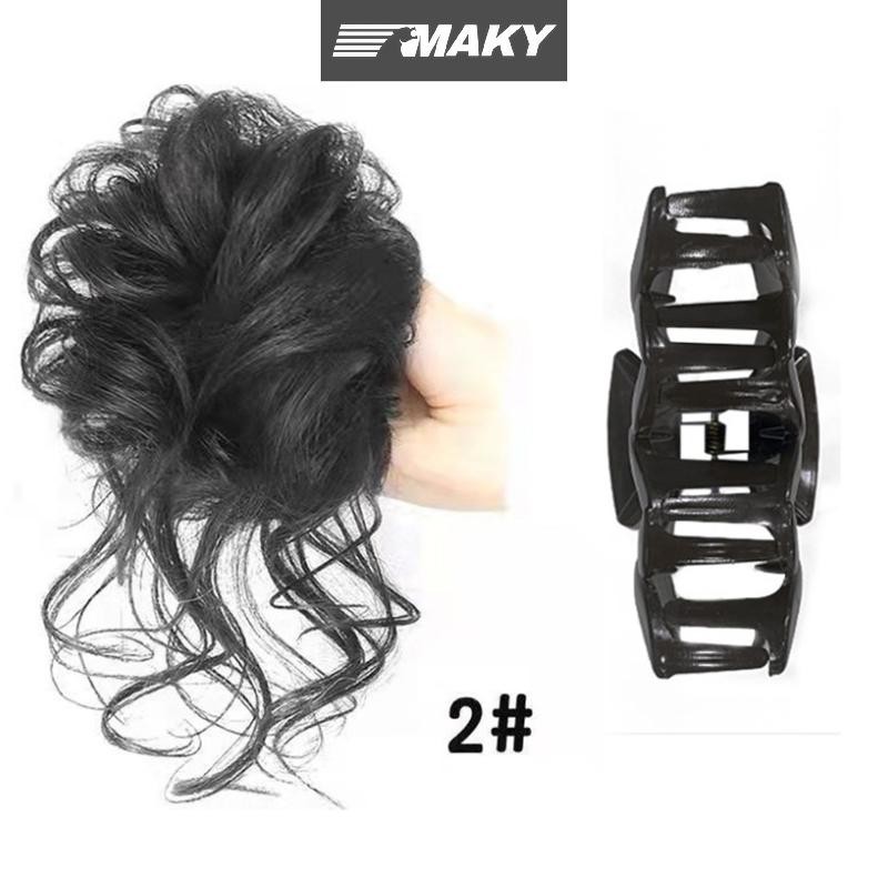 Newwellknownepic Tổng Hợp Tóc Bun Chignon Lộn Xộn Xoăn Kẹp Tóc Co Giãn Scrunchy Giả Tóc Miếng Cho Nữ Kẹp Tóc VN