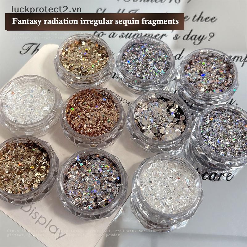 # luckpro # 1Box Ngôi Sao Lấp Lánh Móng Tay Lấp Lánh Pentagram Trang Trí Móng Tay Phụ Kiện Salon DIY Nail Art Design.