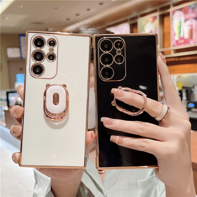 Ốp Lưng Mềm Đế Mạ Sang Trọng Cho Samsung Galaxy A17 A16 A15 A14 A13 A56 A36 A55 A35 A54 A34 A26 A25 A24 A23 5G Vỏ Điện Thoại Chống Sốc