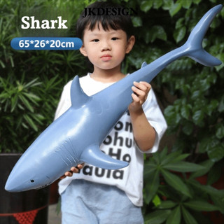 JKDESIGN Cá Mập Sealife, Kích Thước Lớn Cao Su Mềm Đầy Động Vật Đại Dương Nhân Vật Hành Động, Mô Hình Các Bức Tượng Mô Phỏng PVC Megalodon Mô Hình Các Bức Tượng Nhỏ Giáo Dục Nhận Thức Cho Trẻ Em