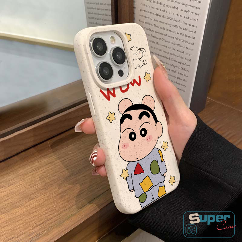 Ốp Lưng Tương Thích Cho IPhone 11 15 13 16 17 14 12 Pro Max Air XR X XS Max 7 13 12 16 17 Pro 14 15 6 6s 16 8 Plus SE 2020 Hoạt Hình Thời Trang Crayon Shin-chan Star Bìa mềm