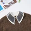 Heavy Duty Jeweled Half Shirt Collar False Collar Crystal Lapel Half Shirt Collar