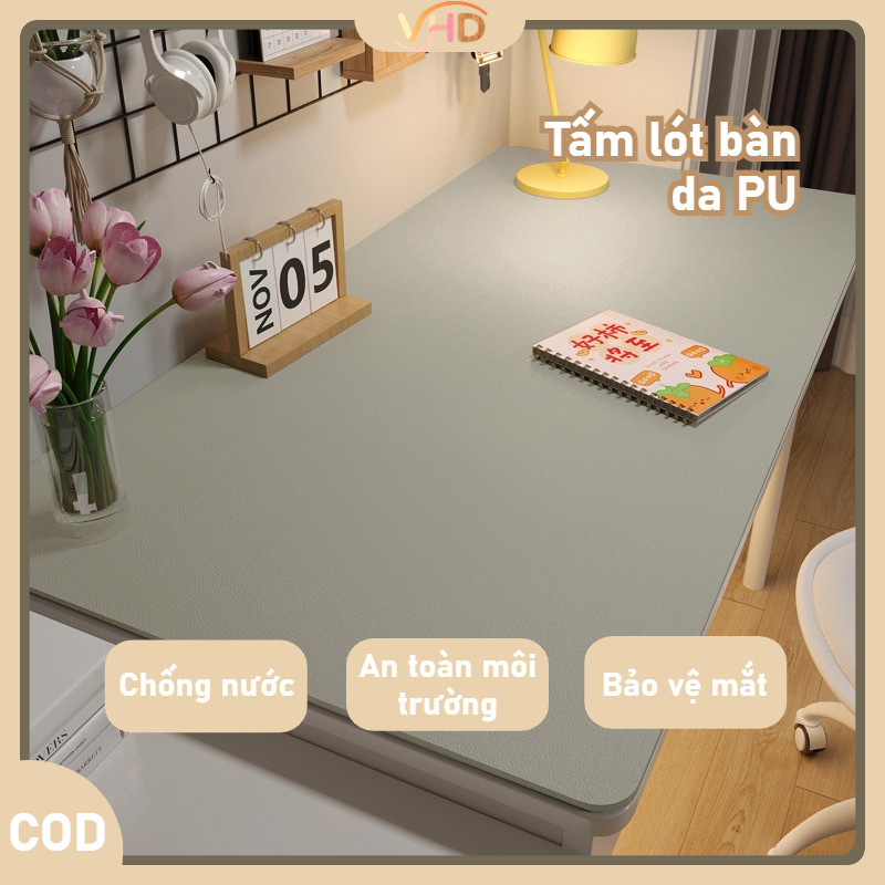 Tấm lót bàn học học sinh da PU - Chống nước chống trượt, an toàn môi trường bảo vệ mắt Có 3 kích thước