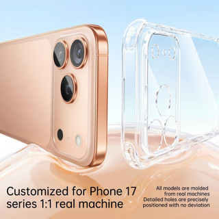 Ốp Điện Thoại Trong Suốt Chống Sốc Cho iPhone 17 16 15 14 13 12 11 Pro XR X XS Max 16e 6 6S 7 8 Plus Chất Lượng Cao Không Bao Giờ Màu Vàng Silicon Mềm Bảo Vệ Chống Va Đập Bé Gái Bé Trai