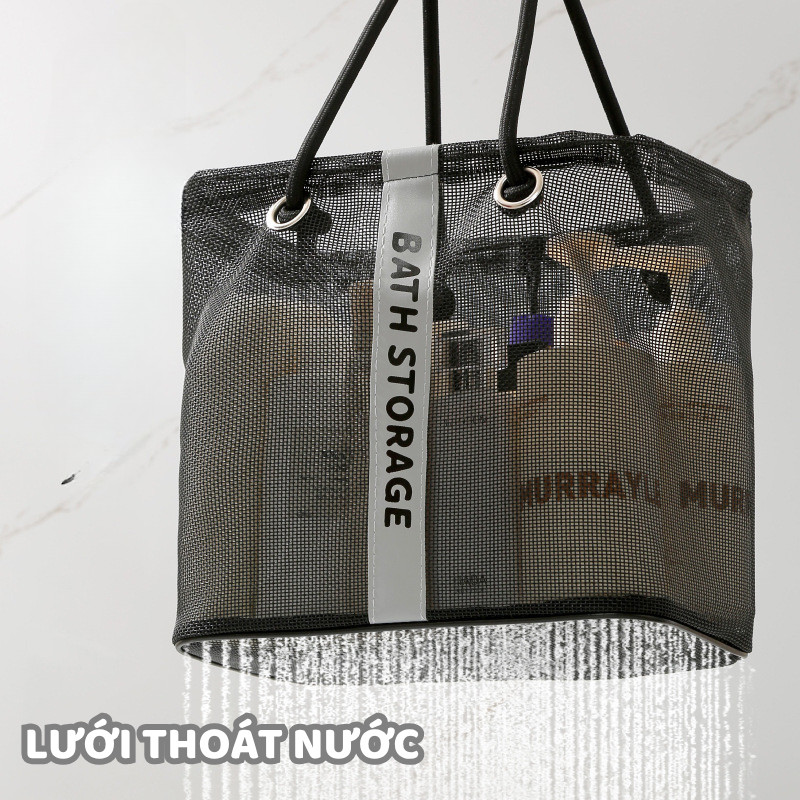 Túi Lưới Đựng Đồ Nhà Tắm Cá Nhân, Túi Đựng Mỹ Phẩm Đi Du Lịch Chống Thấm Thoáng Khí