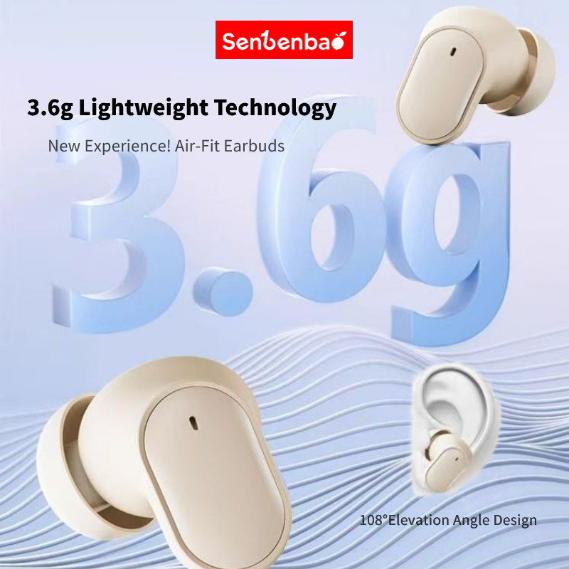 Tai nghe ngủ không dây Senbenbao X55 TF / TE / FE màu đen giảm tiếng ồn và gọi rảnh tay, chống nước IPX4