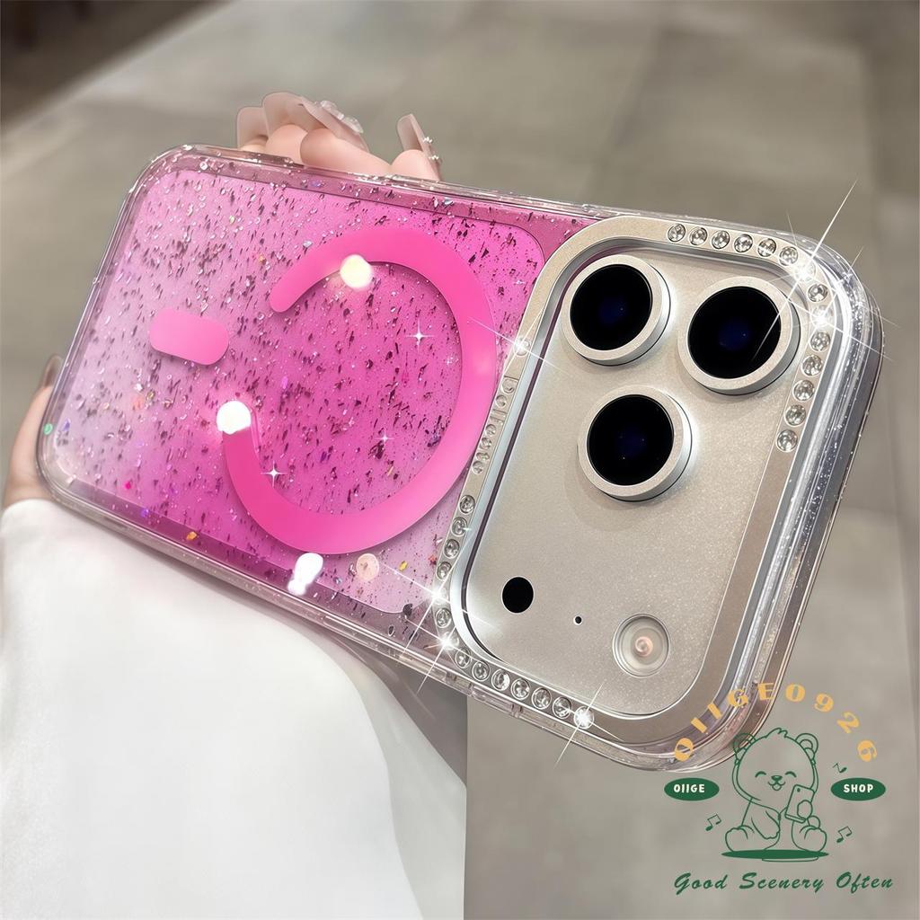 【 Vỏ iPhone17 】 Vỏ điện thoại từ tính keo nhỏ giọt màu cam iphone17 Pro Max 16 15 14 13 cho vỏ iPhone Vỏ mềm silicon TPU chống sốc