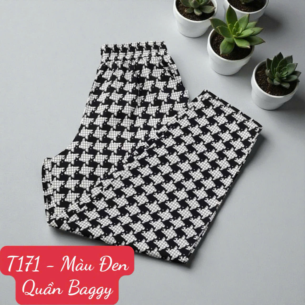 T171 Quần Baggy - Vải Lụa Mango - Dài quần 92cm - Ống 16cm