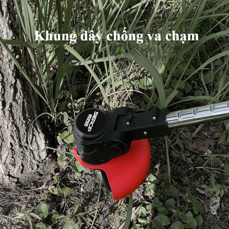 Máy Cắt Cỏ Cầm Tay Dùng Pin Sạc, Động Cơ Mạnh, Lưỡi Cắt Sắc Bén, Dọn Cỏ Sân Vườn Nhanh Chóng Tiện Lợi