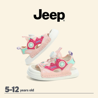 Giày trẻ em JEEP Velcro hở mũi bé trai bé gái Giày thể thao đi biển thoáng khí mùa hè