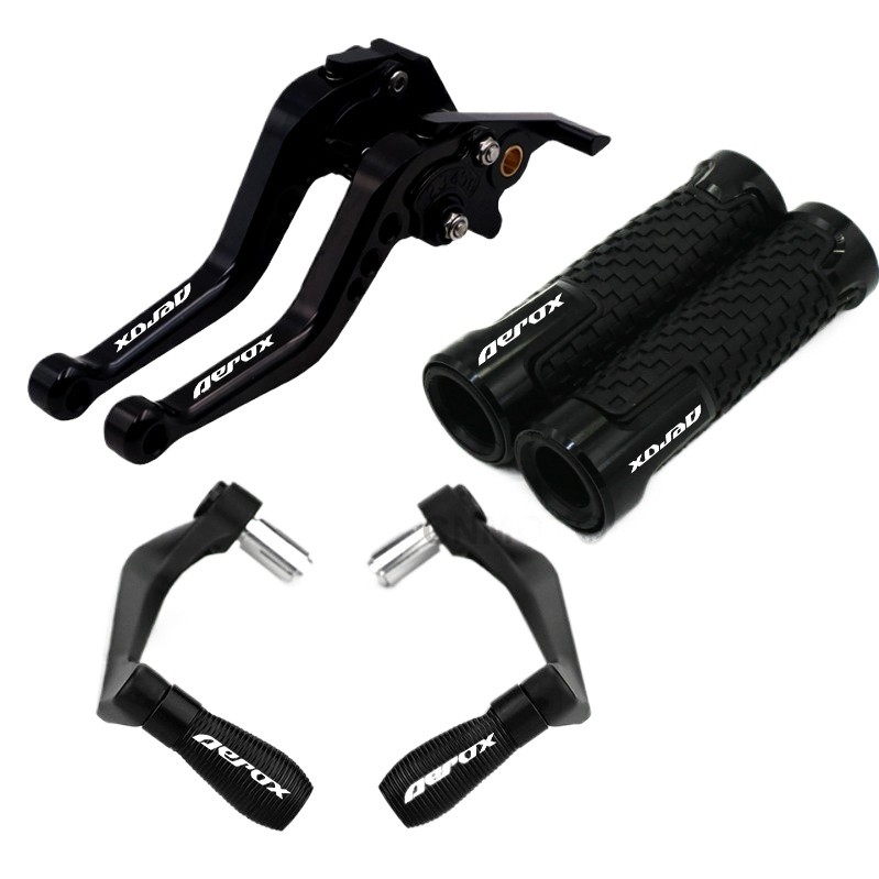 Dành Cho Xe Yamaha Aerox 155 V1 V2 V3 2017-2025 Hợp Kim Nhôm CNC 6 Tầng Có Thể Điều Chỉnh Phanh Ly Hợp Đòn Bẩy Với Tay Cầm Và Bộ Bảo Vệ Đòn Bẩy