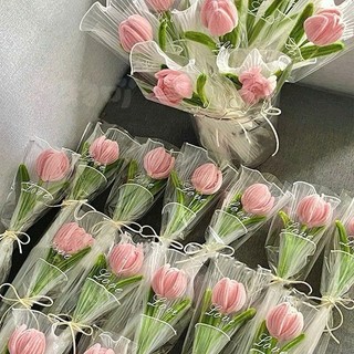 [HỎA TỐC HCM] Túi bóng kính đựng 1 bông in chữ LOVE gói hoa trong suốt cực xinh ANGIHOME