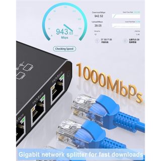 Ethernet Switch 4 Adapter Lan Mạng Gigabit RJ45 Cổng an toàn 1000Mbps Bộ 1Ra Chia mới Internet Splitter