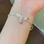 AqToCna Thời Trang Bạc Người Phụ Nữ Nơ Chuông Lắc Tay Có Thể Điều Chỉnh Cho Nữ Vòng Tay Tiệc Cưới Trang Sức Người Yêu Ngày Lễ Quà Tặng AqToCna