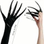 THEGIRL8B Găng Tay Móng Tay Dài, Găng Tay Phù Thủy Halloween Gothic Polyester, Màu Đen Đáng Sợ Co Giãn Đen Co Giãn Có Thể Tháo Rời Móng Vuốt Móng Tay Găng Tay Ngôi Nhà Ma Ám