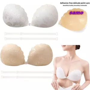 SAMO Liền Mạch Áo Ngực, Áo Ngực Xốp Silicon, Áo Ngực Dính Không Dây Khóa Trước Áo Ngực Núm Vú Bao Đám Cưới