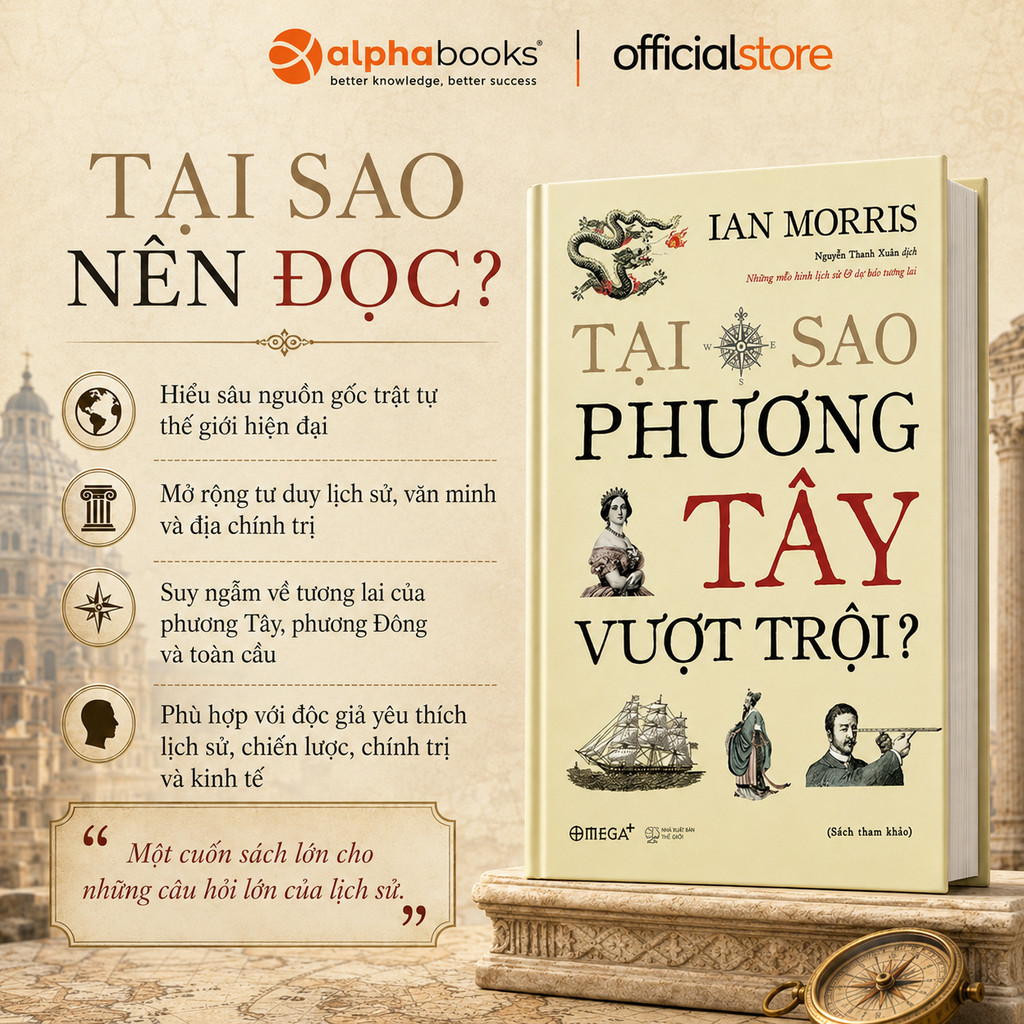 Sách: Tại Sao Phương Tây Vượt Trội - Ian Morris (Omega Plus)