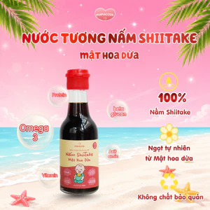 Nước Tương Nấm ShiiTake Mật Hoa Dừa MAMACOOK - Hỗ Trợ Ăn Dặm Cho Bé - 60ml/Chai