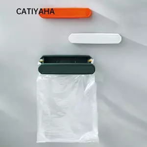 Túi đựng rác treo tường cửa CATIYAHA, Giá đỡ phụ kiện tiết kiệm không gian mạnh mẽ Túi đựng rác, Giá đỡ PP chất lượng có thể gập lại thủ công bền bỉ Tiện ích nhà bếp