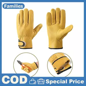 Găng tay làm việc da cừu công nhân da làm việc hàn an toàn bảo vệ sân vườn thể thao tài xế xe máy găng tay chống mài mòn
