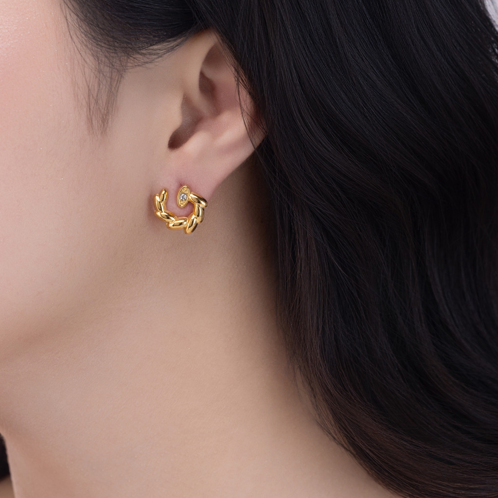 Hoa Tai nữ Melisande mạ vàng cao cấp lấy cảm hứng thiên nhiên, đi làm đi chơi đi tiệc - DOJI