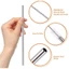 Ống hút ống thẳng bằng thép không gỉ 304 Cốc du lịch đa chức năng Đường kính lớn Khuỷu tay Cốc nước Ống hút YKP2